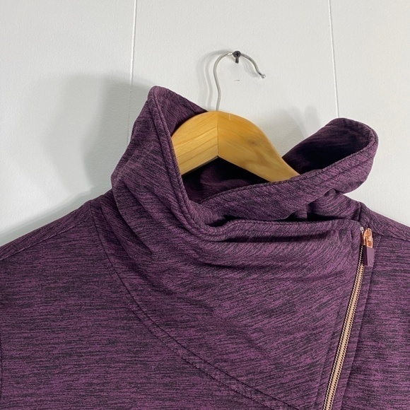 𝅺PURPLE Hyba ladies jacket with asymmetrical zipper and high neck size M - Picture 2 of 5